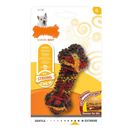 Nylabone Tuggleksak För Hundar Nylabone Strong Chew Bacon Ost Hamburgare Gummi Storlek S