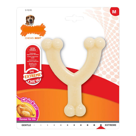 Nylabone Tuggleksak För Hundar Nylabone Extreme Chew Wishbone Kyckling 12