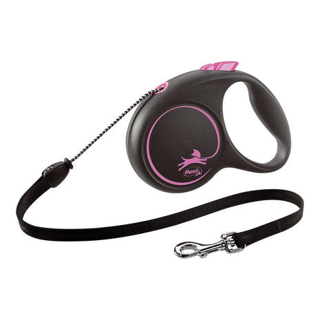 Flexi Dohundkoppel Flexi Black Design 5 M Rosa Xs-Storlek