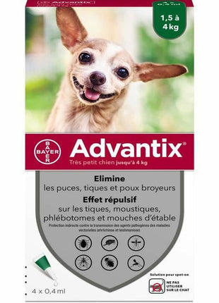 Advantix Mot Parasiter Advantix Hund 1,5-4 Kg 4 Antal