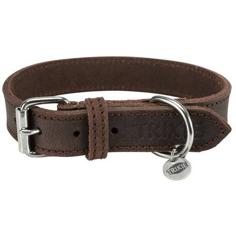 Trixie Hundhalsband Trixie Rustic Mörkbrun S/M 34-40 Cm