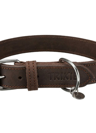 Trixie Hundhalsband Trixie Rustic Mörkbrun L 48-56 Cm