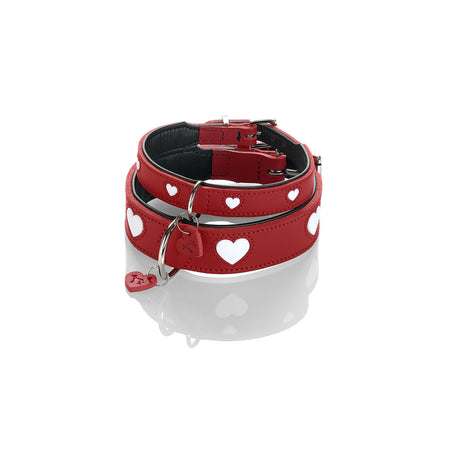 Hunter Hundhalsband Hunter Love Röd S/M 38-44 Cm