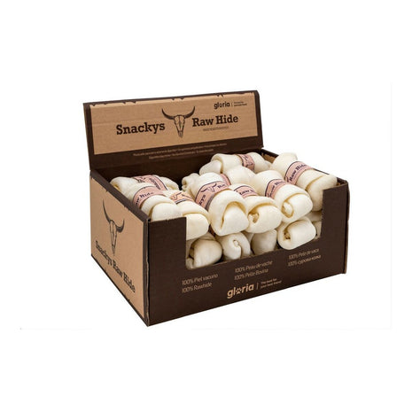 Gloria Hundgodis Gloria Snackys Rawhide 10-12 Cm Knut 30 Antal