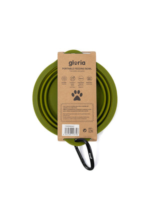 Gloria Hopvikbar Matskål För Husdjur Gloria Grön Silikon Aluminium 550 Ml