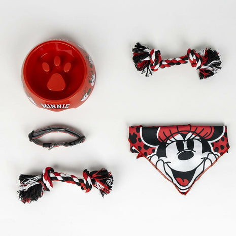 Minnie Mouse Welcome Gift Set For Dogs Minnie Mouse Röd 5 Delar