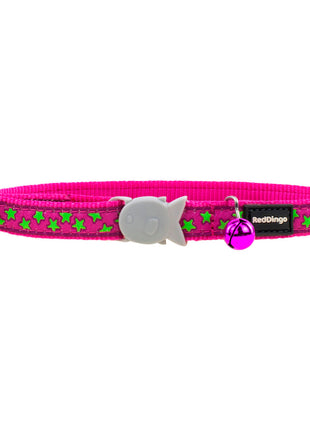 Red Dingo Katt Krage Red Dingo Stars Lime On Hot 20-32 Cm Rosa