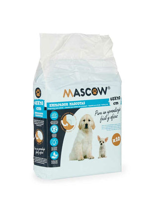 Mascow Träningsunderlägg För Valp 40 X 60 Cm Blå Vit Papper Polyetylen (10 Antal)