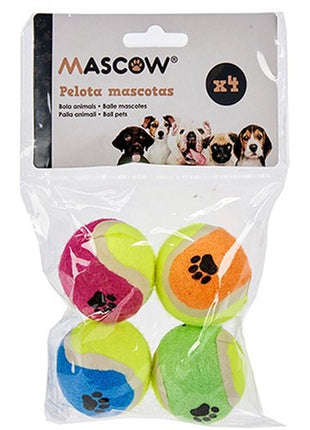 Mascow Hundleksak Boll Multicolour Ø 4,5 Cm Polyetylen Polypropen Abs (12 Antal)