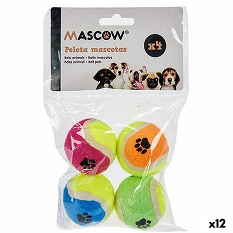 Mascow Hundleksak Boll Multicolour Ø 4,5 Cm Polyetylen Polypropen Abs (12 Antal)