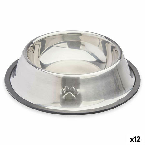 Mascow Hundmatare Silvrig Grå Gummi Metall 22 X 6 X 22 Cm (12 Antal)