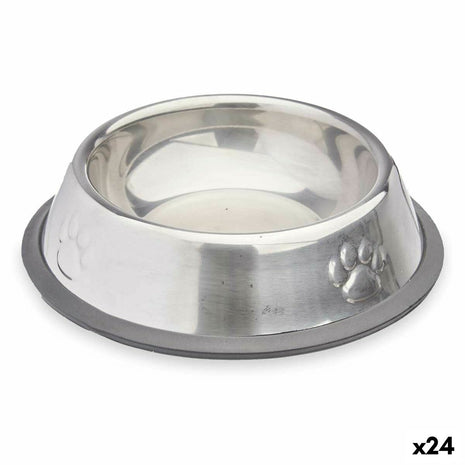 Mascow Hundmatare Silvrig Grå Gummi Metall 15 X 4 X 15 Cm (24 Antal)